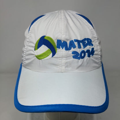Mater 2014 Strapback Hat White OSFA Adjustable Embroidered Breathable Hit Wear