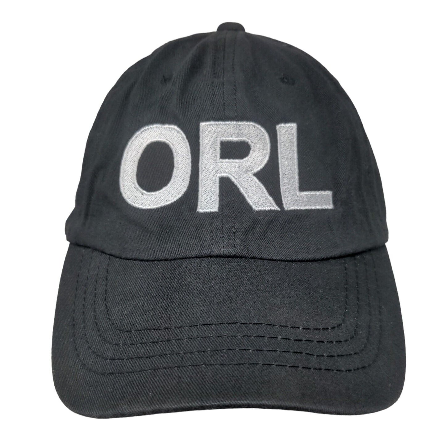 ORL Slideback Hat Black One Size Adjustable Embroidered Vented Holes Cobra