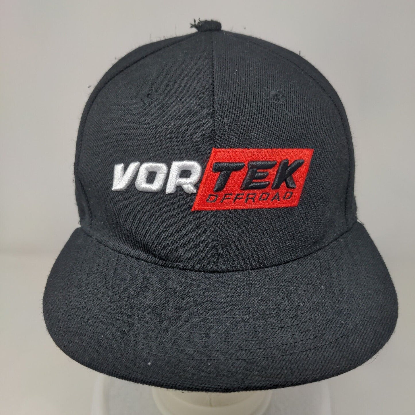 Vortek Offroad Snapback Hat Black One Size Embroidered Solid 6 Panel