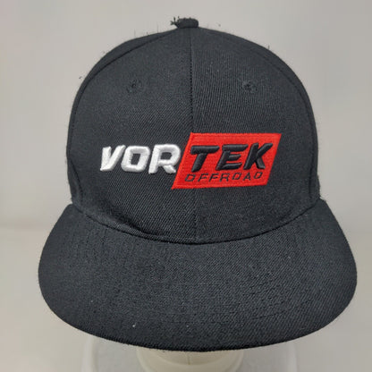 Vortek Offroad Snapback Hat Black One Size Embroidered Solid 6 Panel
