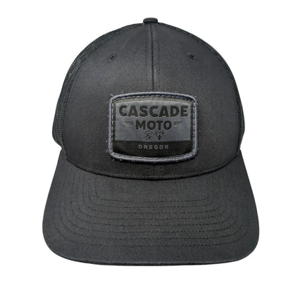 Cascade Moto Oregon Snapback Trucker Hat Black OS Adjustable Mesh Richardson
