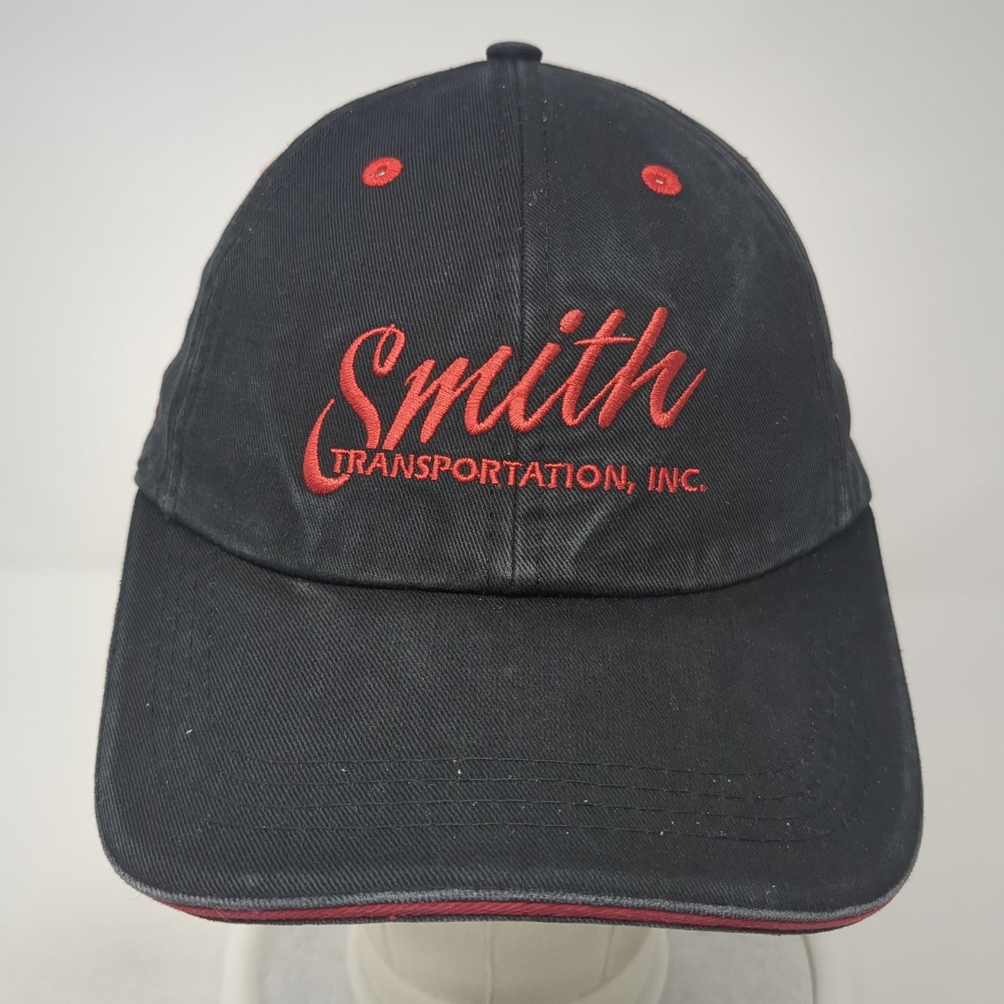 Smith Transportation Inc Strapback Hat Black One Size Solid Adjustable