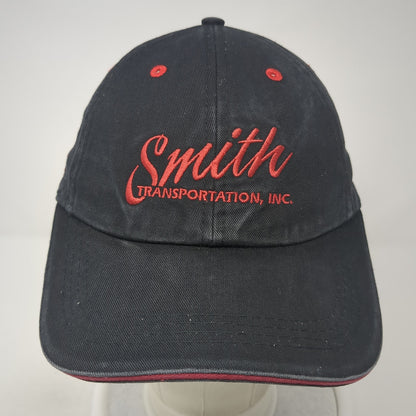 Smith Transportation Inc Strapback Hat Black One Size Solid Adjustable