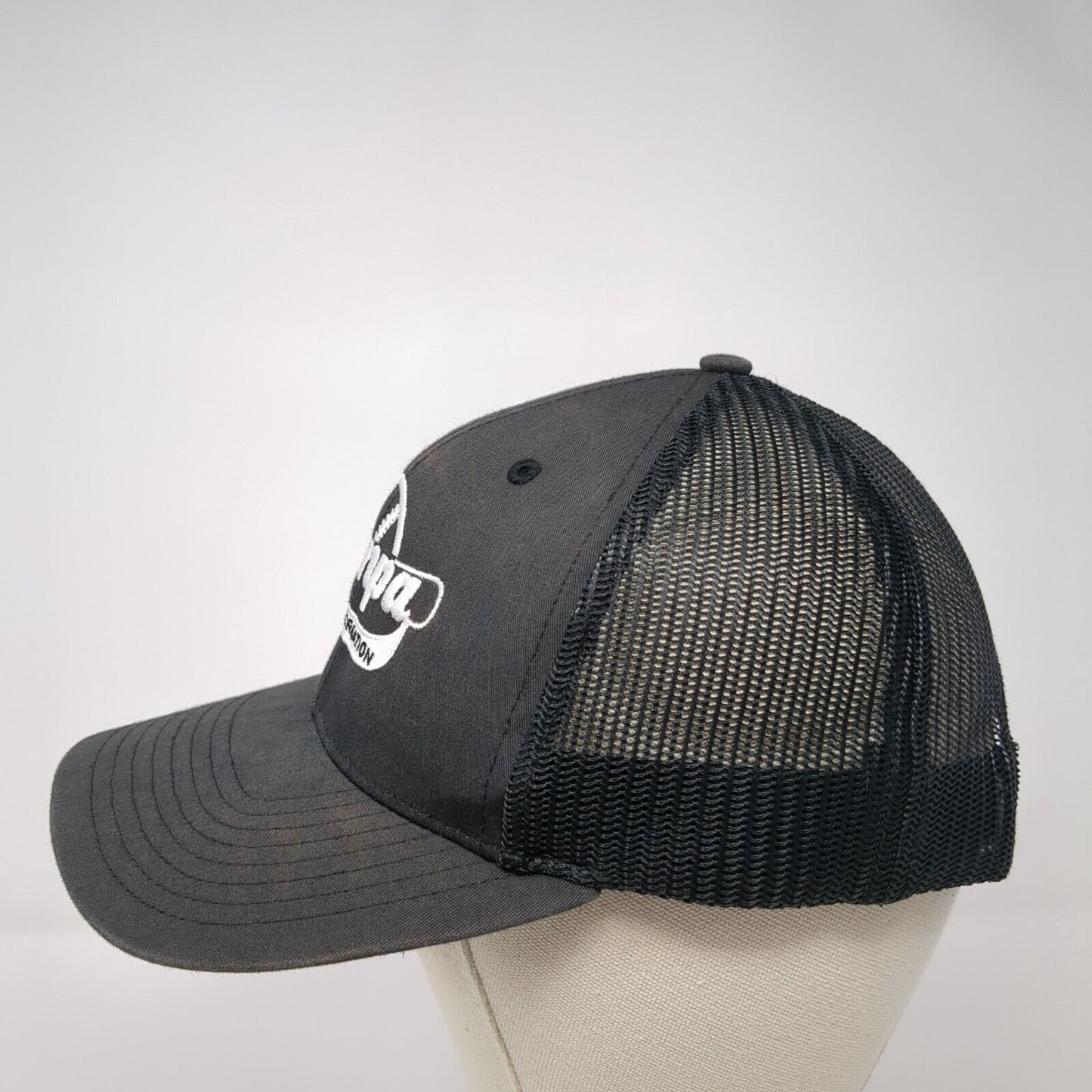 Nampa Parks & Recreation Snapback Trucker Hat Gray Small Mesh Back Richardson