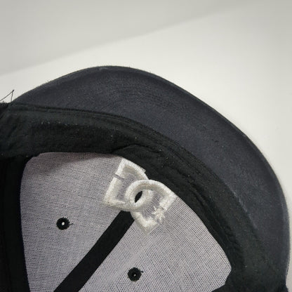 DC Fitted Hat Black 7 1/2 Embroidered Logo Solid Vent Holes L.O.G.R