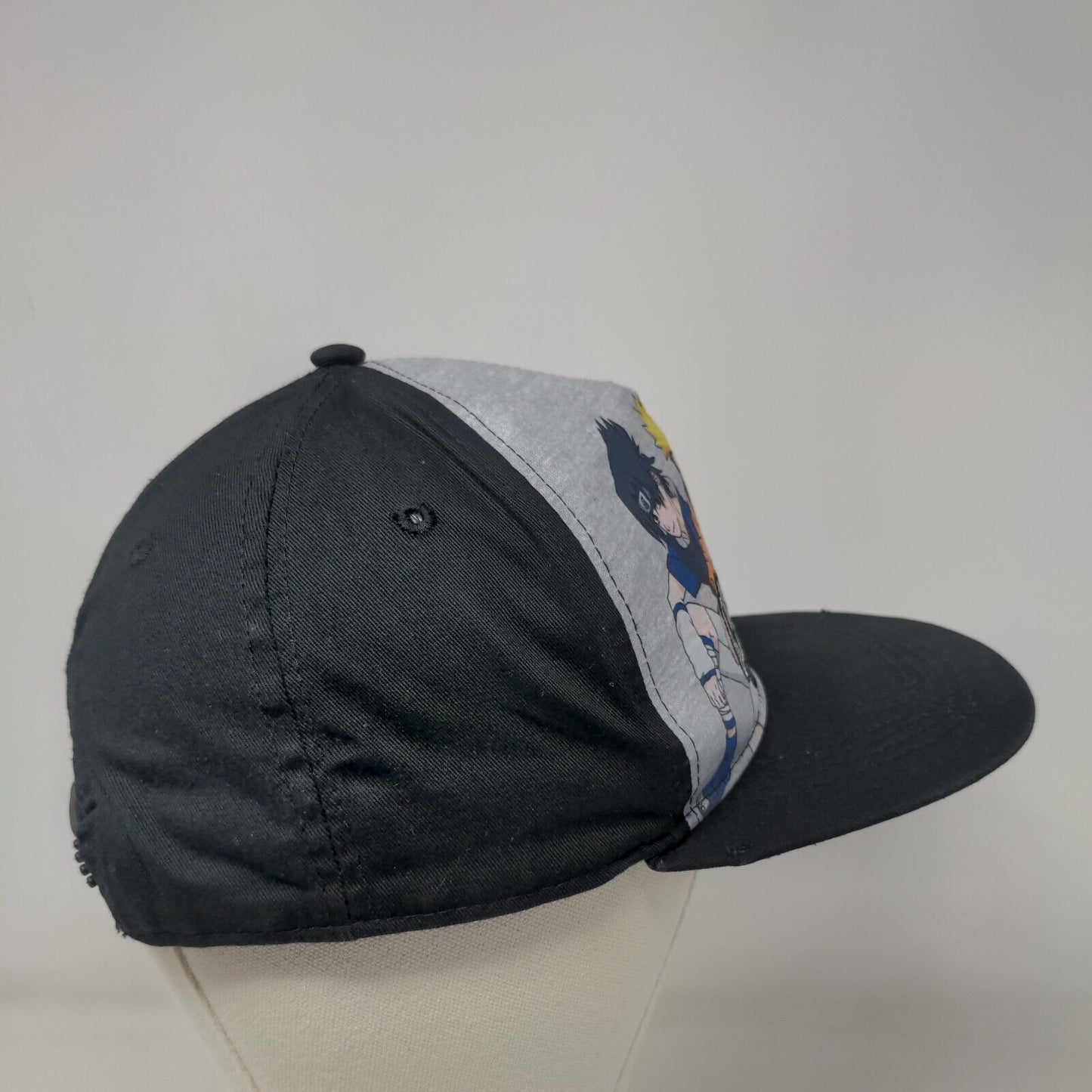 Naruto Snapback Hat Black Youth OSFM Adjustable Colorblock Vent Holes