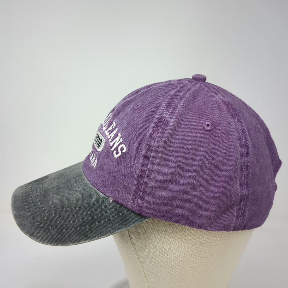 Crazy Apparel Baseball Cap Purple One Size New Orleans Louisiana Est 1718 Hat