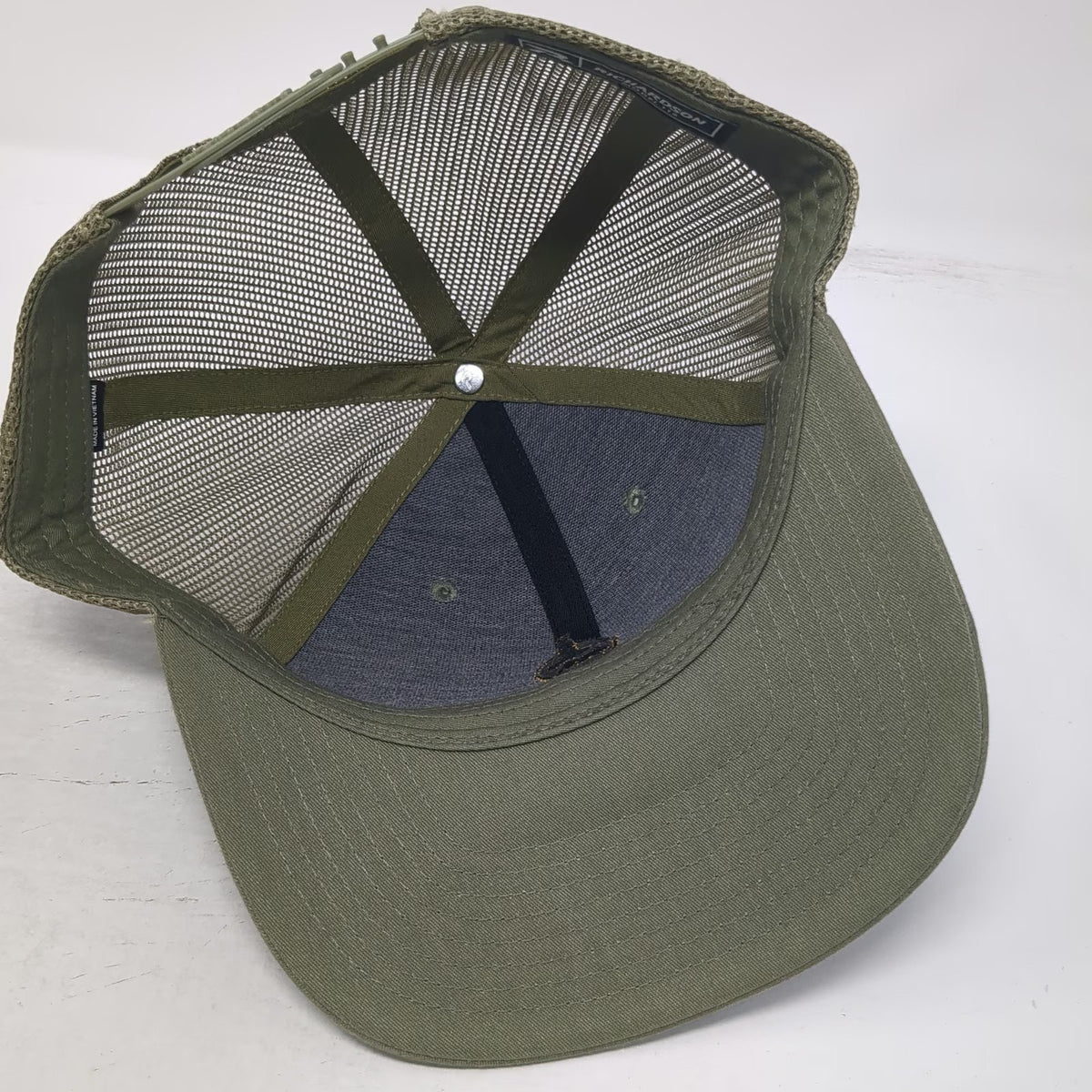 Richardson Trucker Hat Green Gold White One Size Mesh Back Snapback Silver Creek