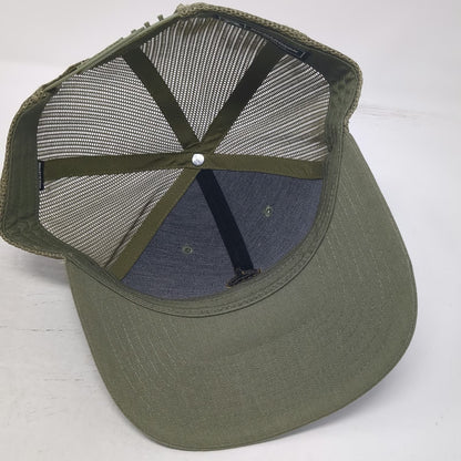 Richardson Trucker Hat Green Gold White One Size Mesh Back Snapback Silver Creek