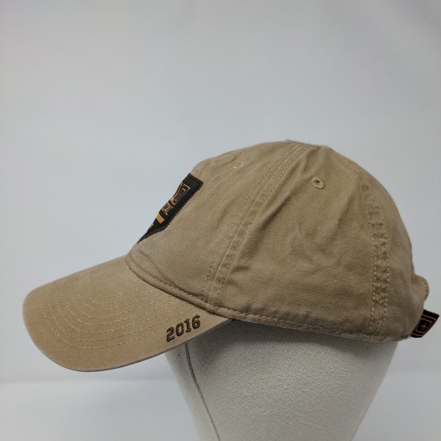 5.11 Tactical 2016 Strapback Hat Tan One Size Adjustable Embroidered 6 Panel