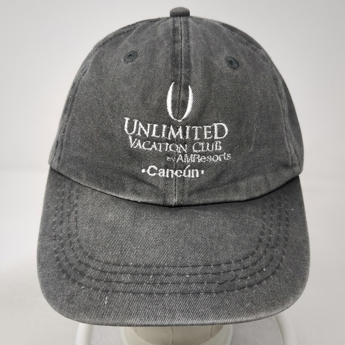 Caribbean Side Unlimited Vacation Club Cancun Gray One Size Baseball Cap Hat