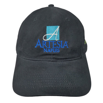 Artesia Naples Slideback Hat Black OS Adjustable Embroidered Port & Company