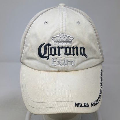 Bio-Domes Baseball Cap White OSFM Corona Extra Beer Miles Away From Ordinary Hat