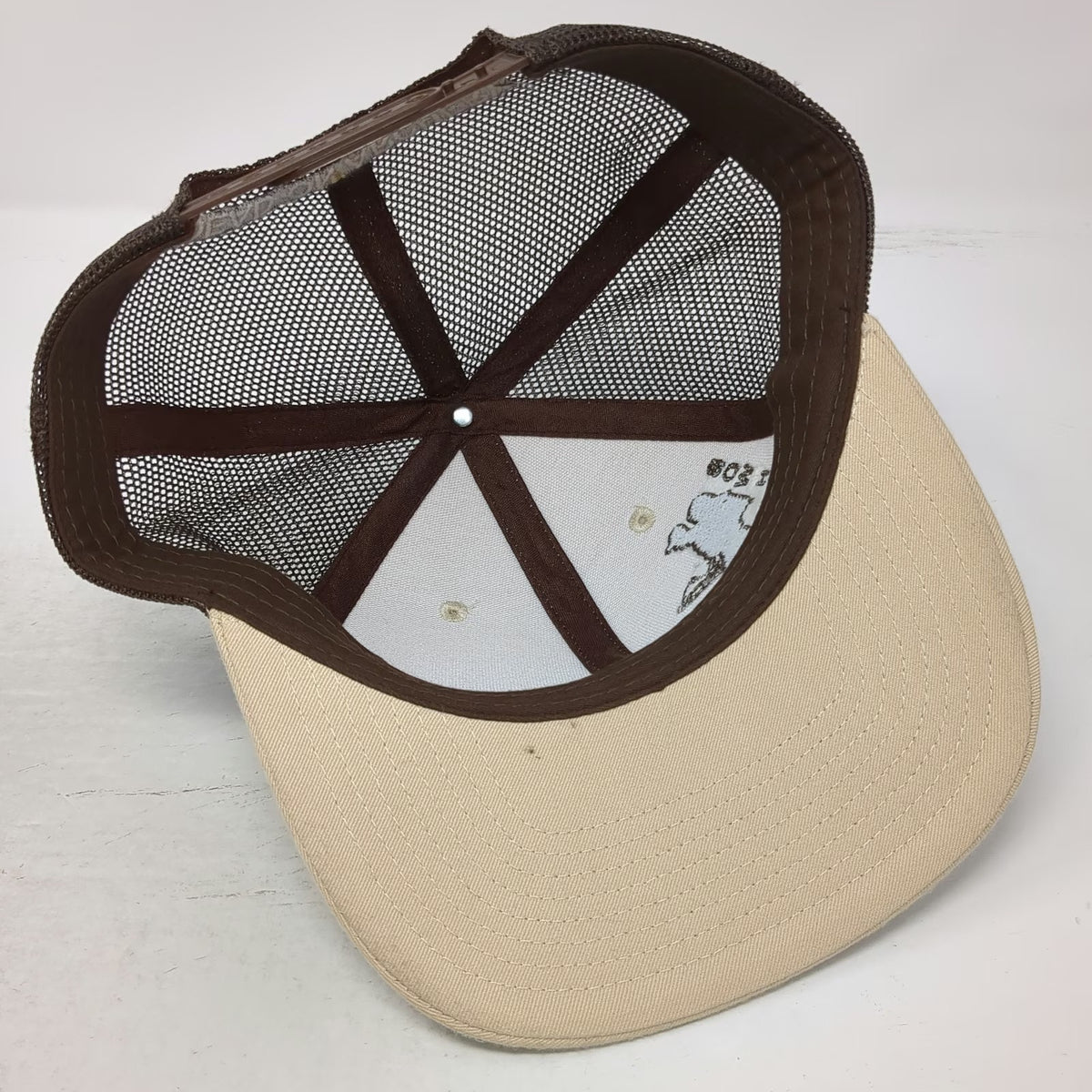Dead-On Archery Bow Hiker Trucker Hat Beige Brown Gold One Size Mesh Snapback