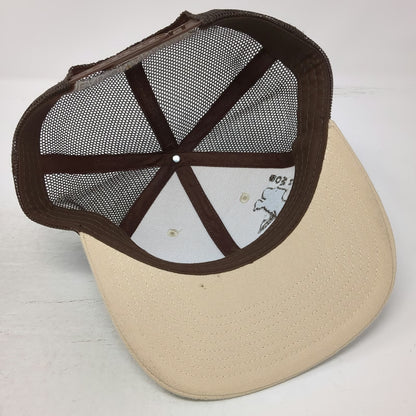 Dead-On Archery Bow Hiker Trucker Hat Beige Brown Gold One Size Mesh Snapback