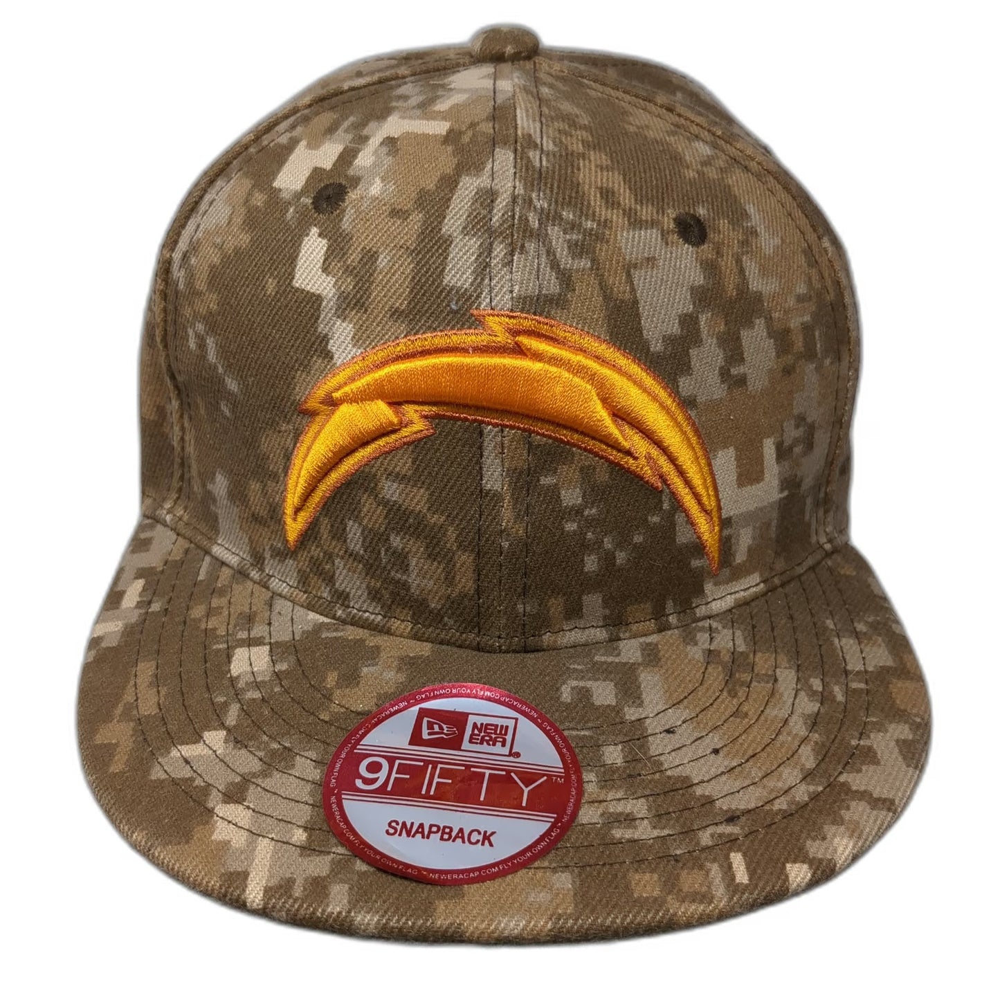 New Era NFL Los Angeles Chargers Snapback Hat Brown Camo One Size 9FIFTY Gray