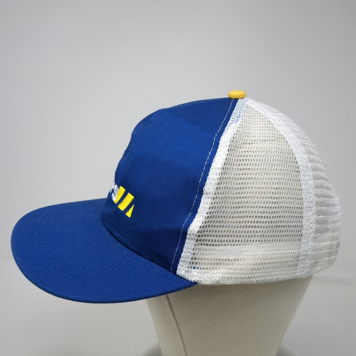 Lowe's MVPs Trucker Hat Blue White Yellow One Size Mesh Snapback Embroidered