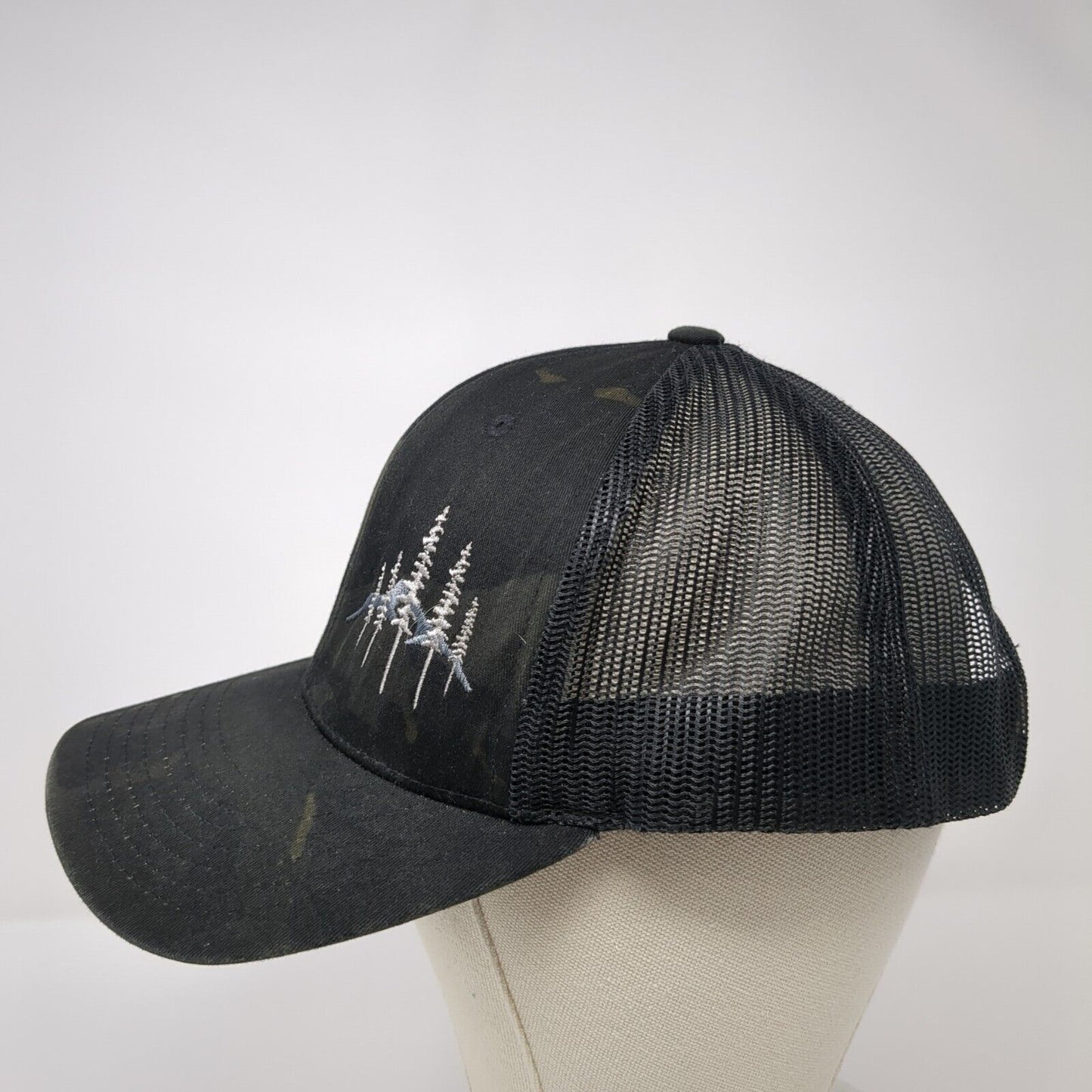 Mountain Snapback Trucker Hat Camouflage OS Adjustable The Classics Yupoong