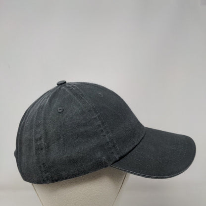 Wander Strapback Hat Gray One Size Adjustable Vented Holes 6 Panel Anvil Cotton