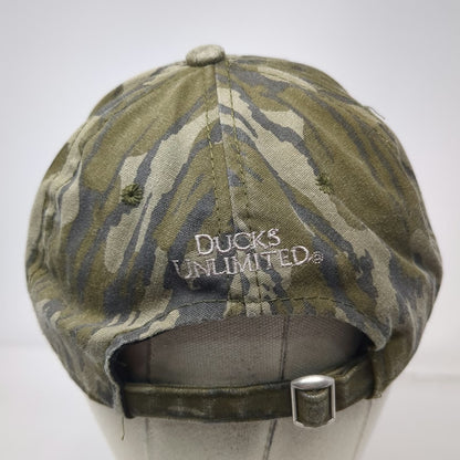 Ducks Unlimited Baseball Cap Green One Size Camo Duck Head Slideback hat