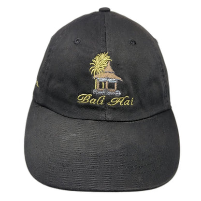 Ahead Bali Hai Las Vegas Baseball Cap Black OSFM Adjustable Slideback Hat Tiki