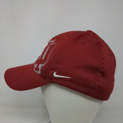 Nike Team Men's Swoosh Flex Fitted Hat Red Size M/L IU Indiana Hoosiers Logo