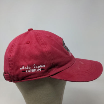 Ahead Men's Slideback Hat Red Adjustable Embroidered Coyote Crossing Golf Logo