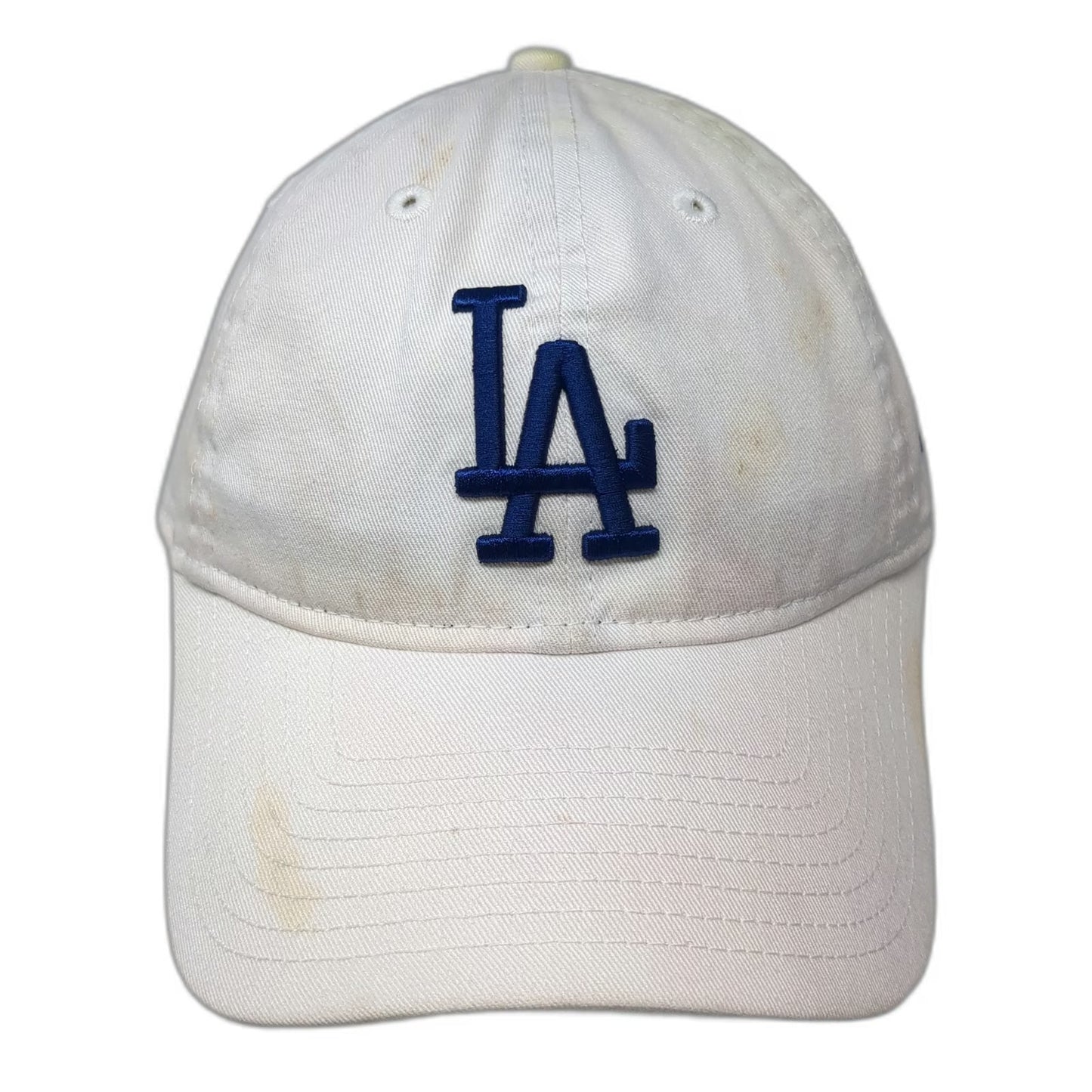 New Era MLB Los Angeles Dodgers Baseball Cap White Blue One Size Slideback Hat