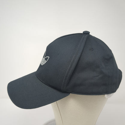 Adidas Trefoil Snapback Hat Black One Size Embroidered Logo Adjustable