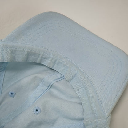 Blue Baseball Cap One Size Adjustable Blank Curved Brim Plain Solid Cotton Hat