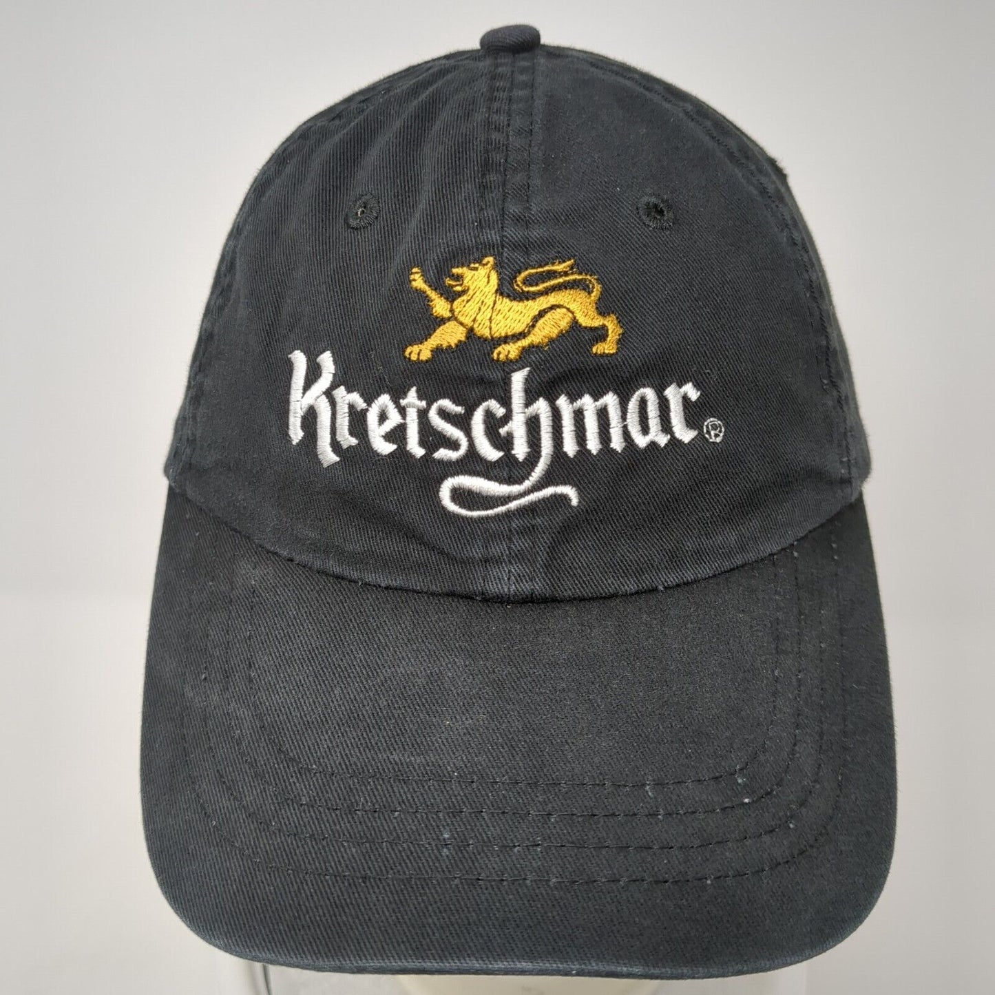 Kretschmar Strapback Hat Black One Size Adjustable Embroidered 6 Panel