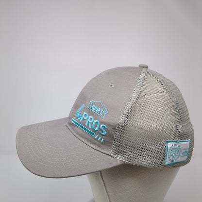 Lowe's 4Pros Snapback Mesh Back Trucker Hat Gray One Size Adjustable