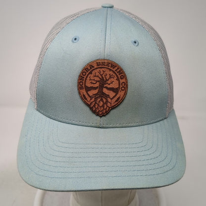 Richardson Trucker Hat Blue S Sonora Brewing Co Leather Patch Mesh Snapback
