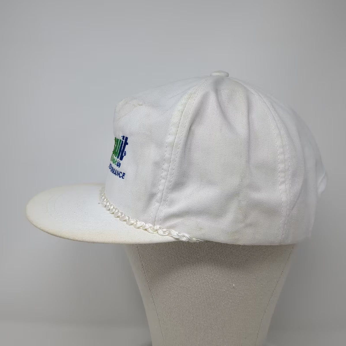 Pursuit Formula For Performance White Trucker Hat Rope Brim OSFM Snapback