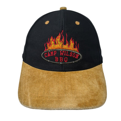 Camp Wilson BBQ Slideback Hat Black One Size Colorblock 6 Panel Nissin