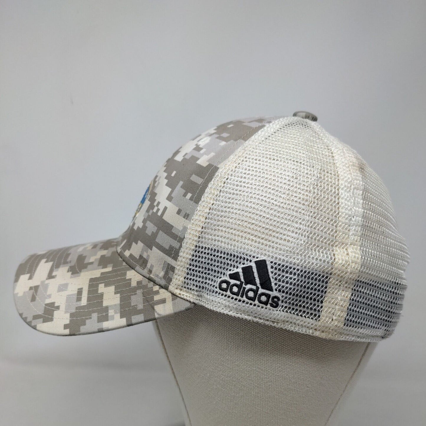 Adidas Men's Snapback Camo Hat Multicolor Embroidered Cats Logo