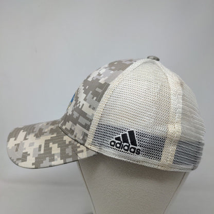 Adidas Men's Snapback Camo Hat Multicolor Embroidered Cats Logo