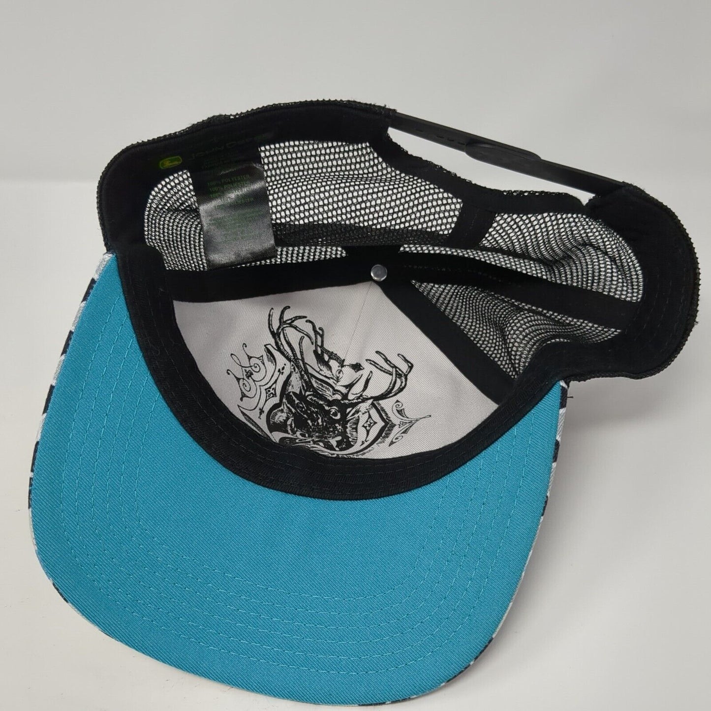 John Deere Snapback Trucker Hat Multicolor OS Adjustable Embroidered Mesh Back