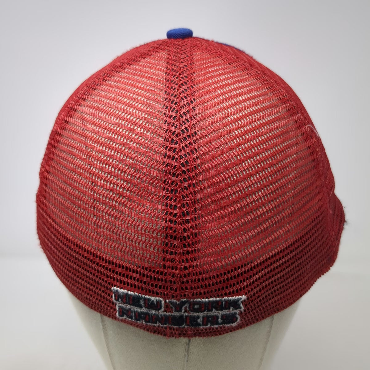 '47 New York Rangers NHL Cap Blue Red White L Mesh Stretch Fit Curved Brim Hat