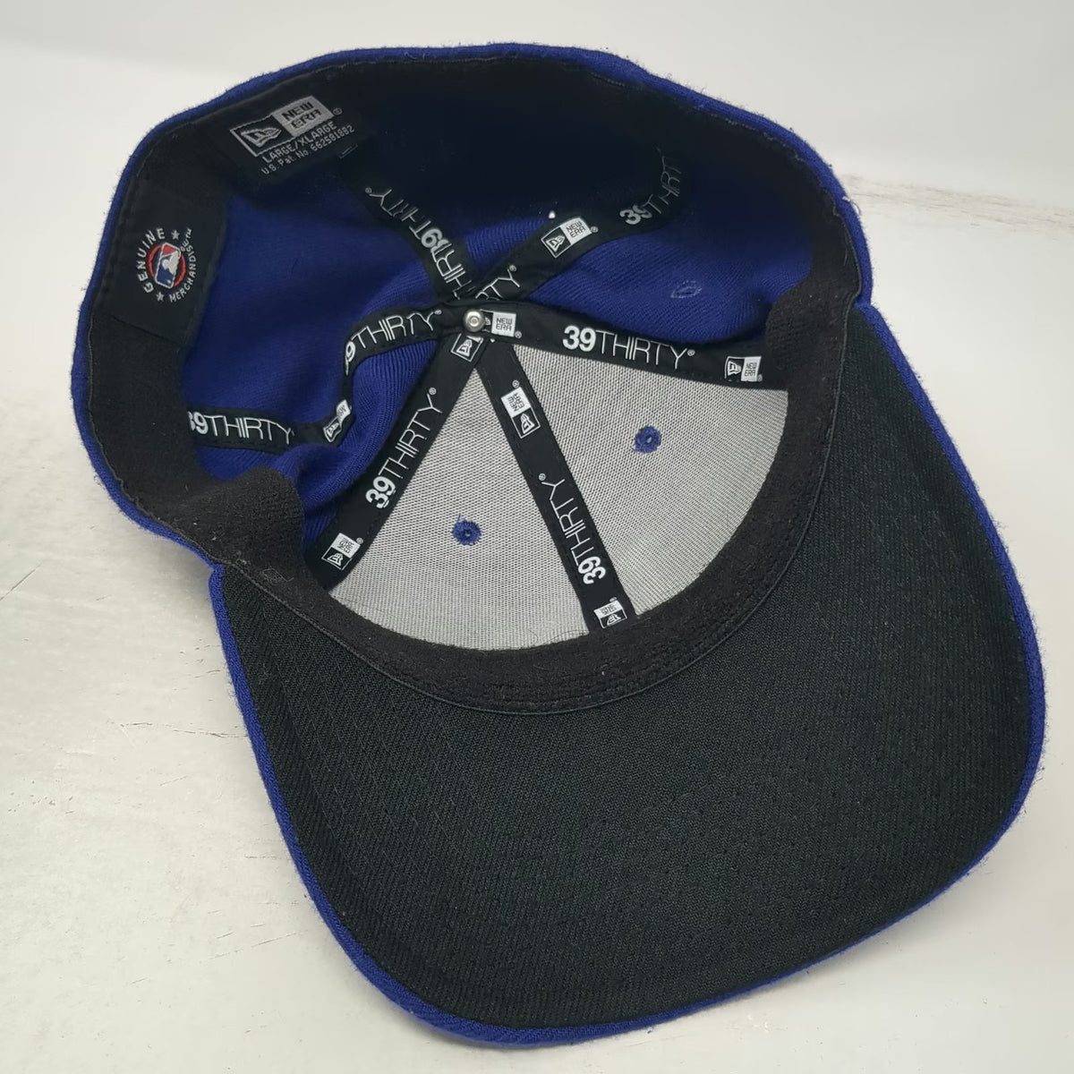 New Era Los Angeles Dodgers MLB Baseball Cap Blue XL Stretch Fit 39THIRTY Hat