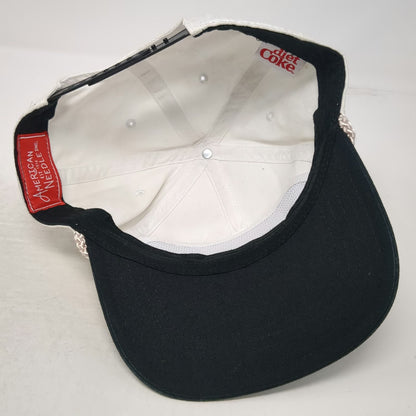 American Needle 5 Panel White Black Hat One Size Diet Coke Patch Rope Snapback