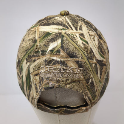Drake International Systems Strapback Hat Camouflage OS Adjustable 6 Panel