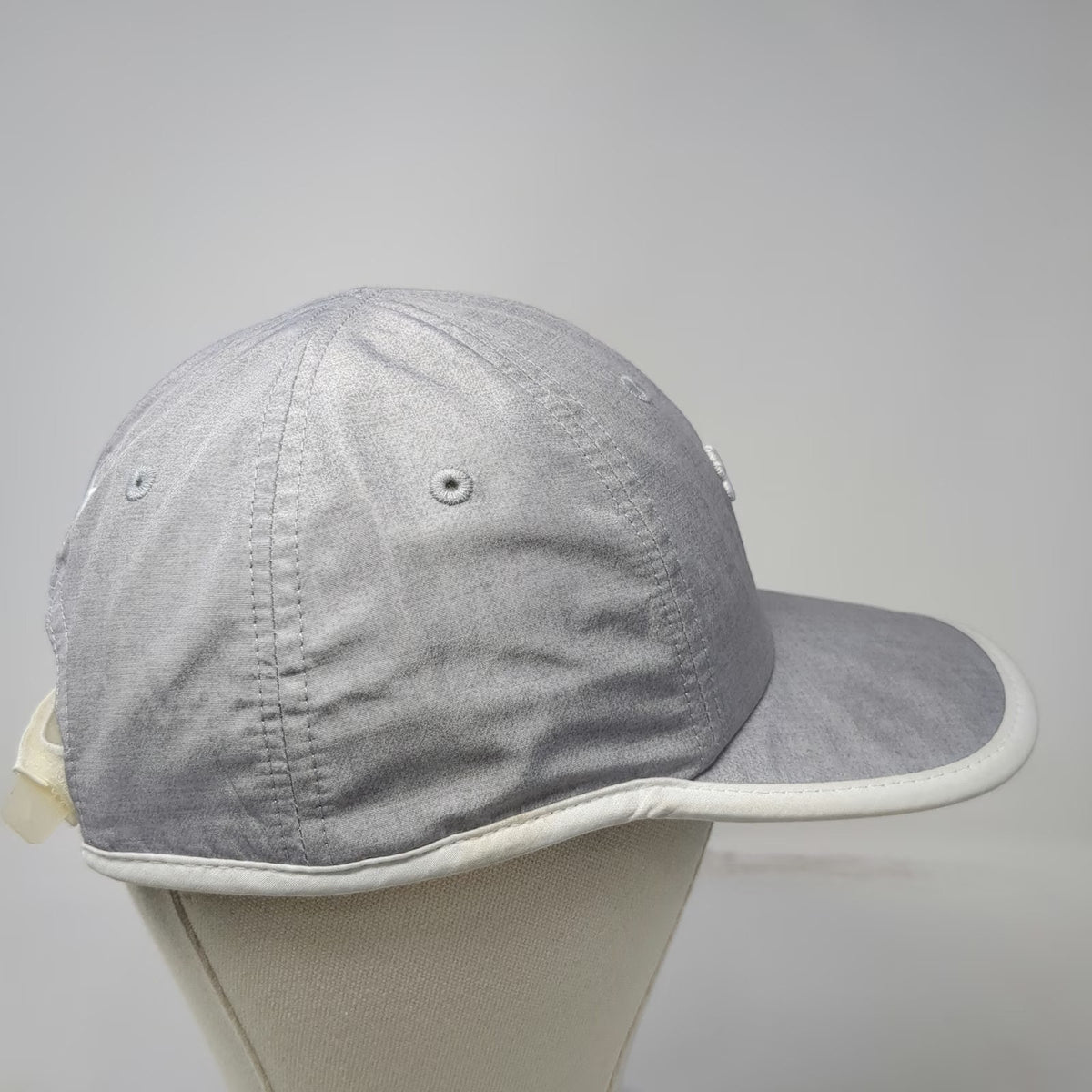 Puma Baseball Cap Gray One Size Strapback Logo Performance Piping Polyester Hat