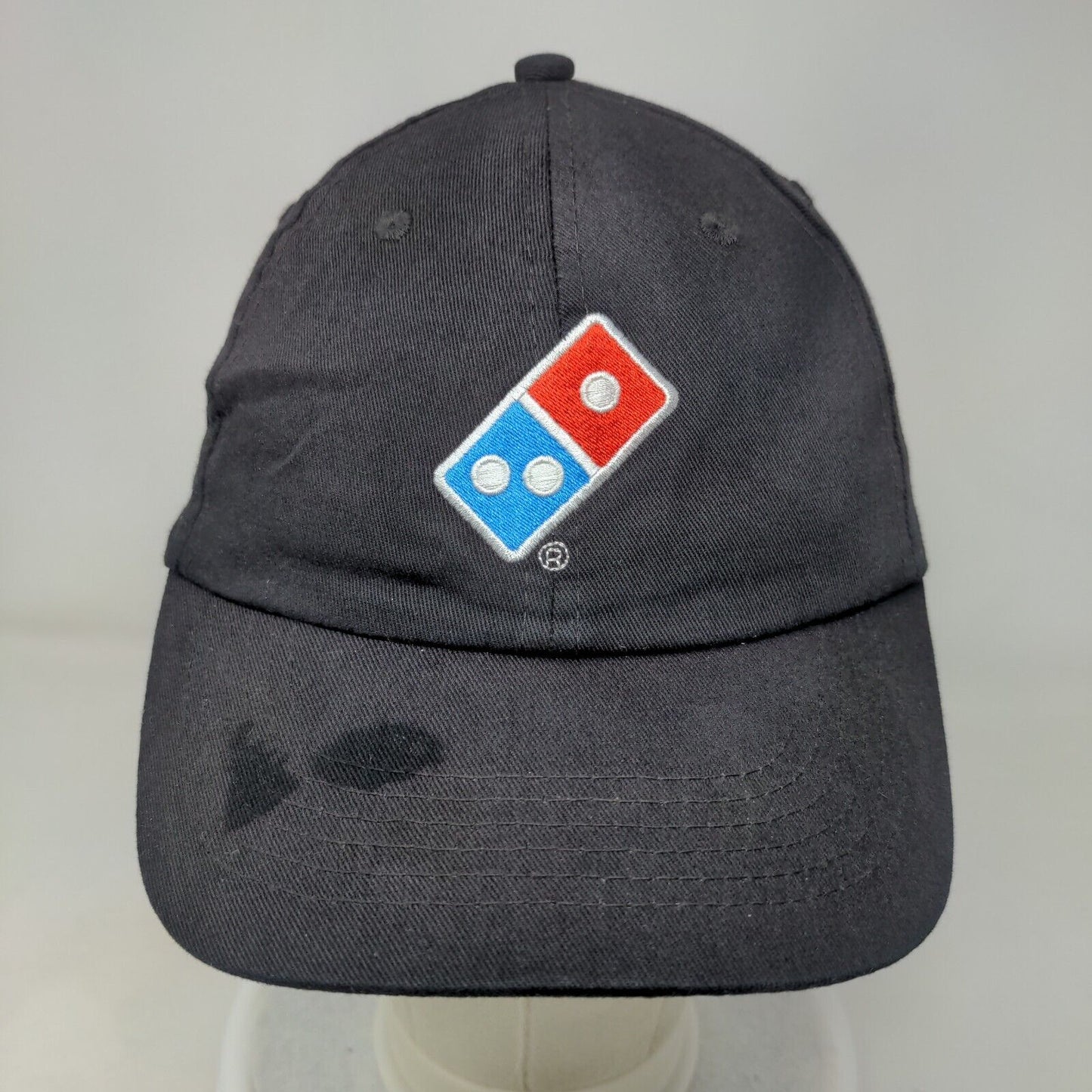 Domino's Pizza Strapback Hat Black One Size Employee Uniform Embroidered