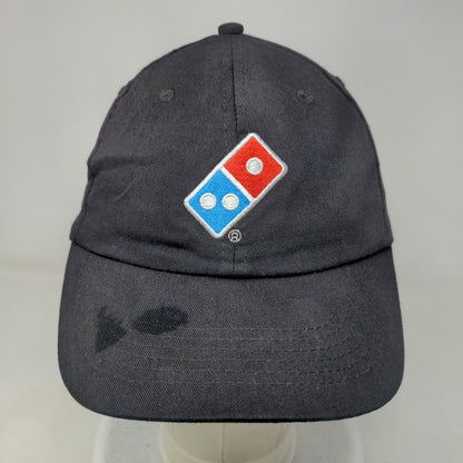 Domino's Pizza Strapback Hat Black One Size Employee Uniform Embroidered
