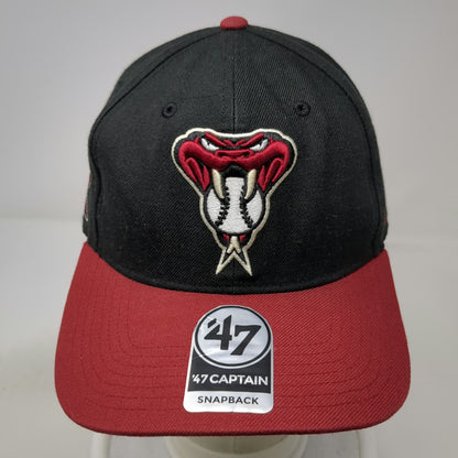 Arizona Diamondbacks MLB '47 Snapback Hat Black Red One Size Flat Brim Captain