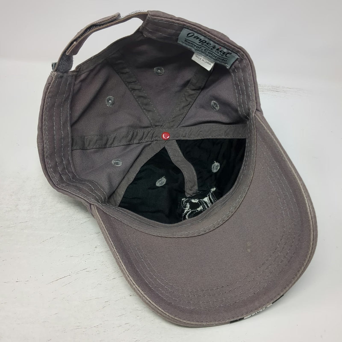 Imperial Baseball Cap Gray One Size Strapback Staff Breckenridge Epic Sprint Hat