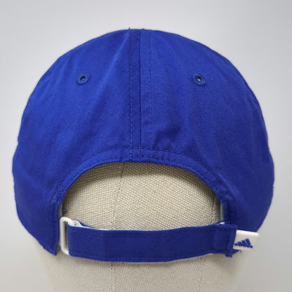 Adidas Baseball Cap Blue One Size Embroidered Logo Strapback Curved Brim Hat