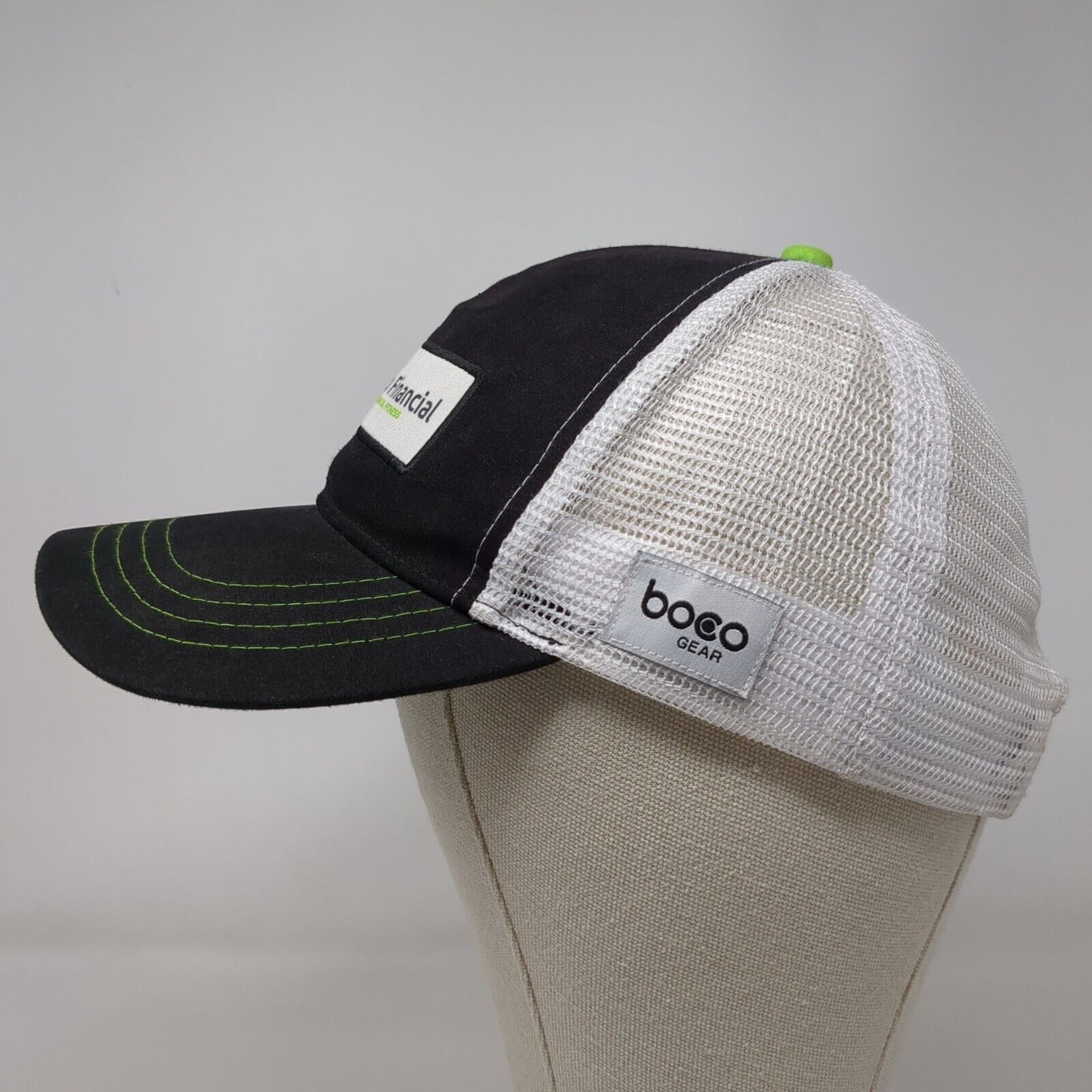 Enduro Financial Snapback Trucker Hat Black OSFM Mesh Back Boco Gear