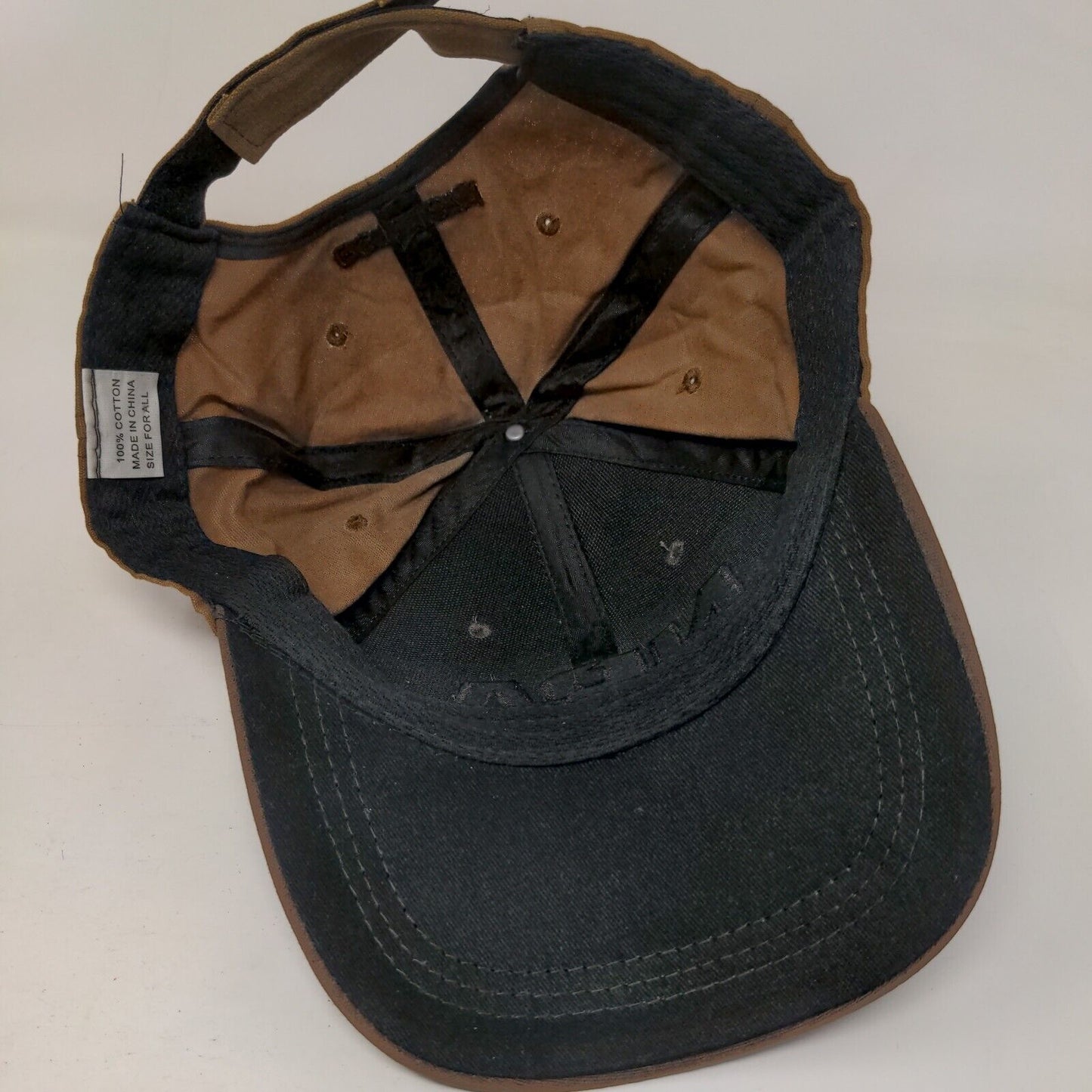 NRA Est. 1871 Strapback Hat Brown One Size Adjustable Embroidered Cotton